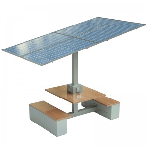Aurinkoenergian latauspöydän kampuksen työasemat Kestävä energian tuottavuus