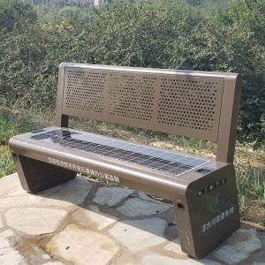 Moderni muotoilu julkinen puhelin lataaminen älykkäitä aurinko metalli patio penkki istuimet