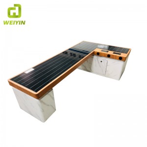 Moderni muotoilu älykäs aurinkoenergiapuhelin lataa huonekaluja Backless Metal penkki ulkokäyttöön