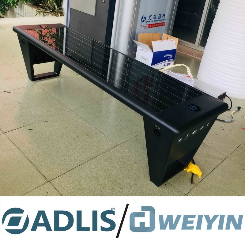 Bluetooth Free WiFi USB laturi Wireless Charling Bench with Solar Panel